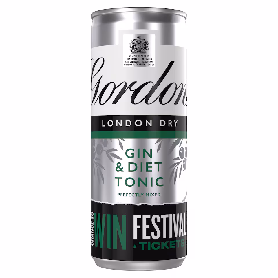 Gordon's Dry Gin & Slimline Tonic Premixed Can 5% Vol 250ml