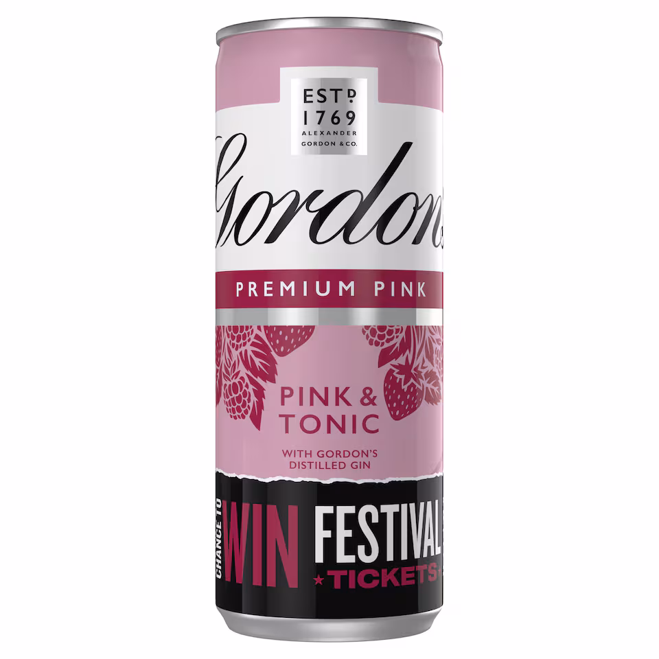 Gordon's Pink Gin & Tonic Can 5% Vol 250ml