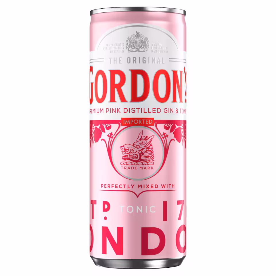 Gordon's Pink Gin & Tonic Can 5% Vol 250ml