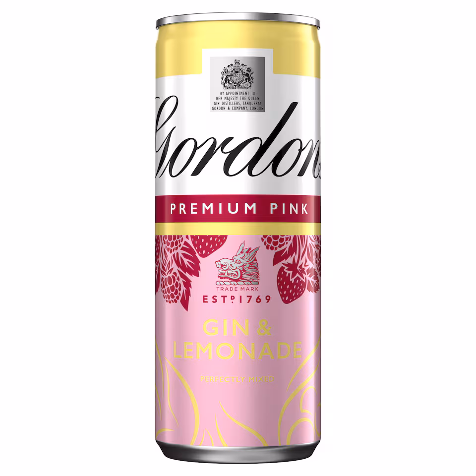 Gordon's Premium Pink Gin & Lemonade Can 5% Vol 250ml