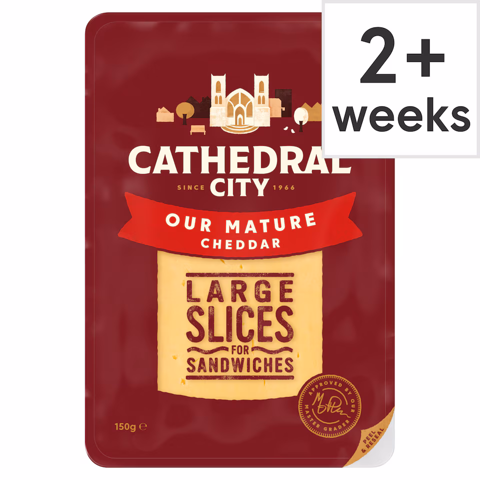 Cathedral City 6 Slices Mature Cheddar Cheese 150 G