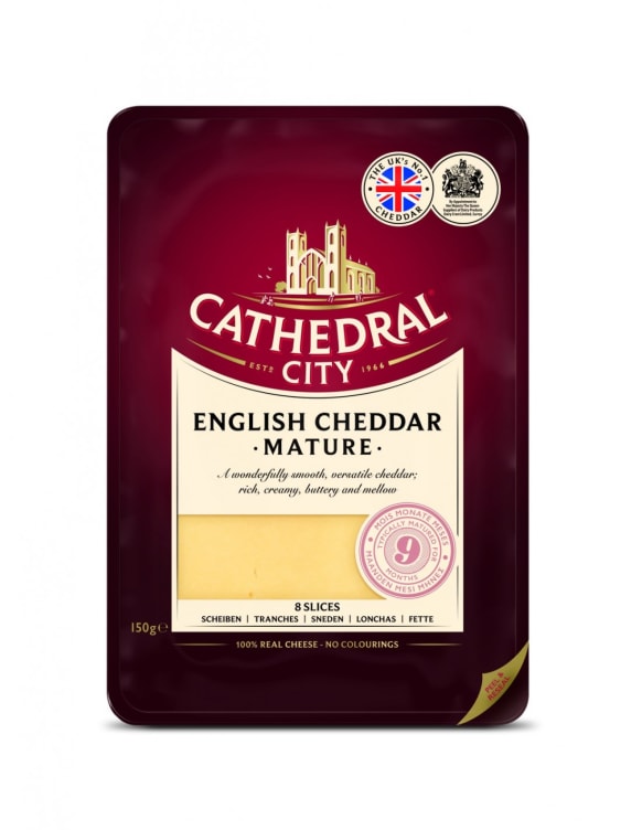 Cheddar skivet Mature 150g Cathedral City