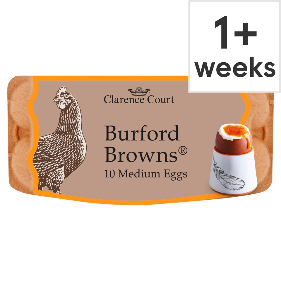 Clarence Court Burford Brown 10 Medium Free Range Eggs
