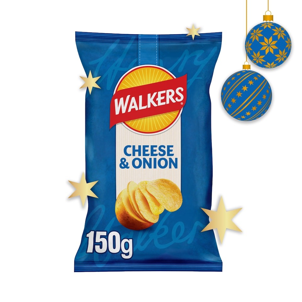 Walkers Glorious Cheese & Onion Flavour Potato Crisps 150g