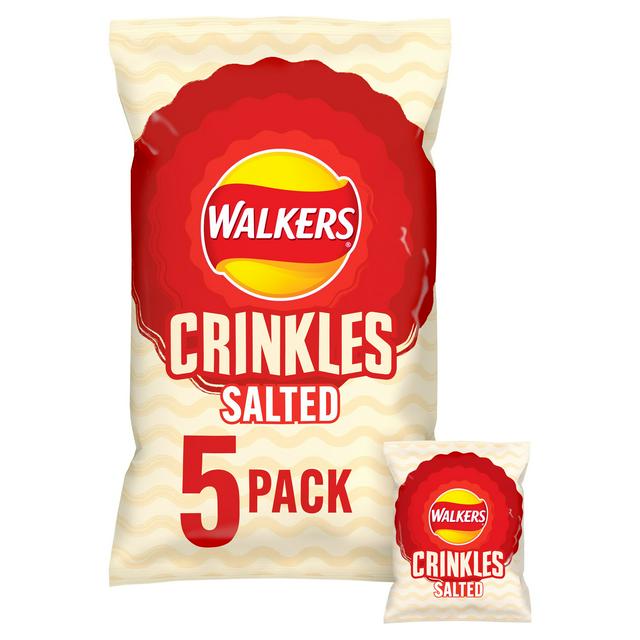Walkers Crinkles Simply Salted Multipack Crisps 5x2g