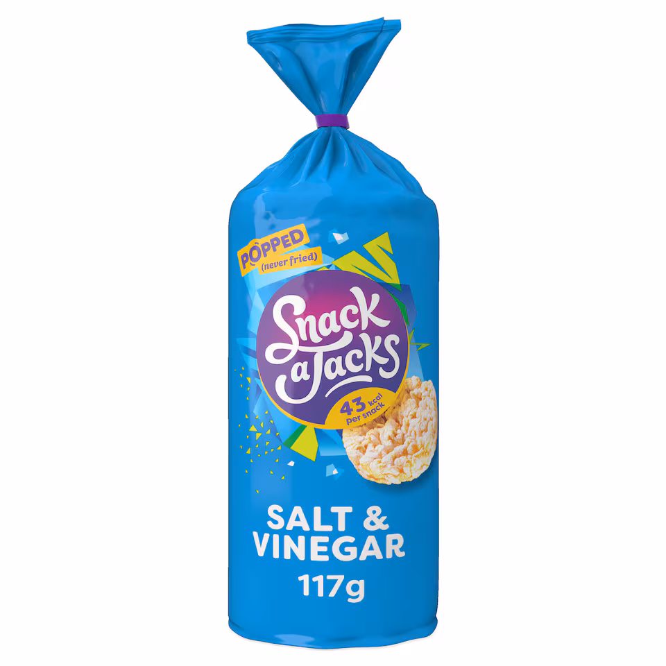 Snack A Jacks Salt & Vinegar Rice Cakes 117G