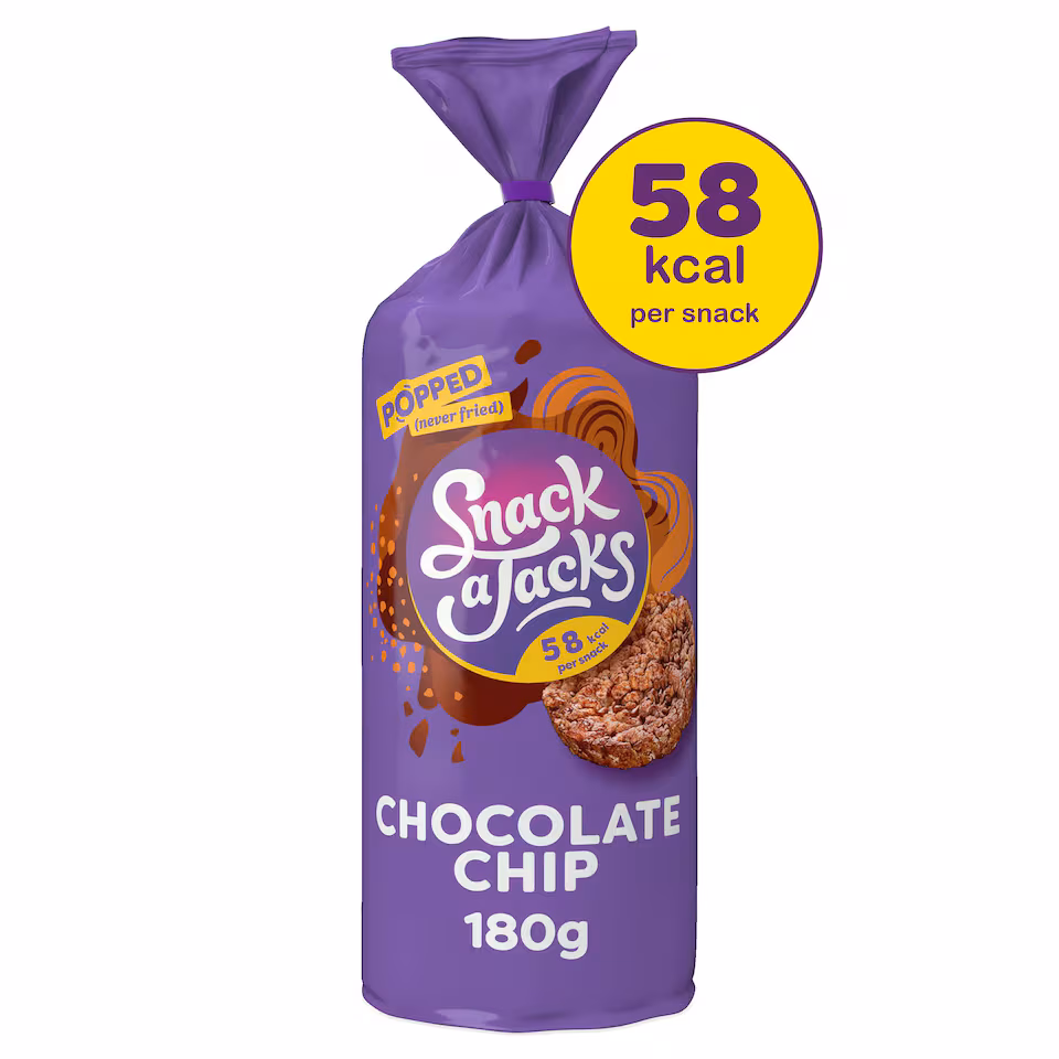 Snack a Jacks Chocolate Chip Jumbo Rice Cakes 180g
