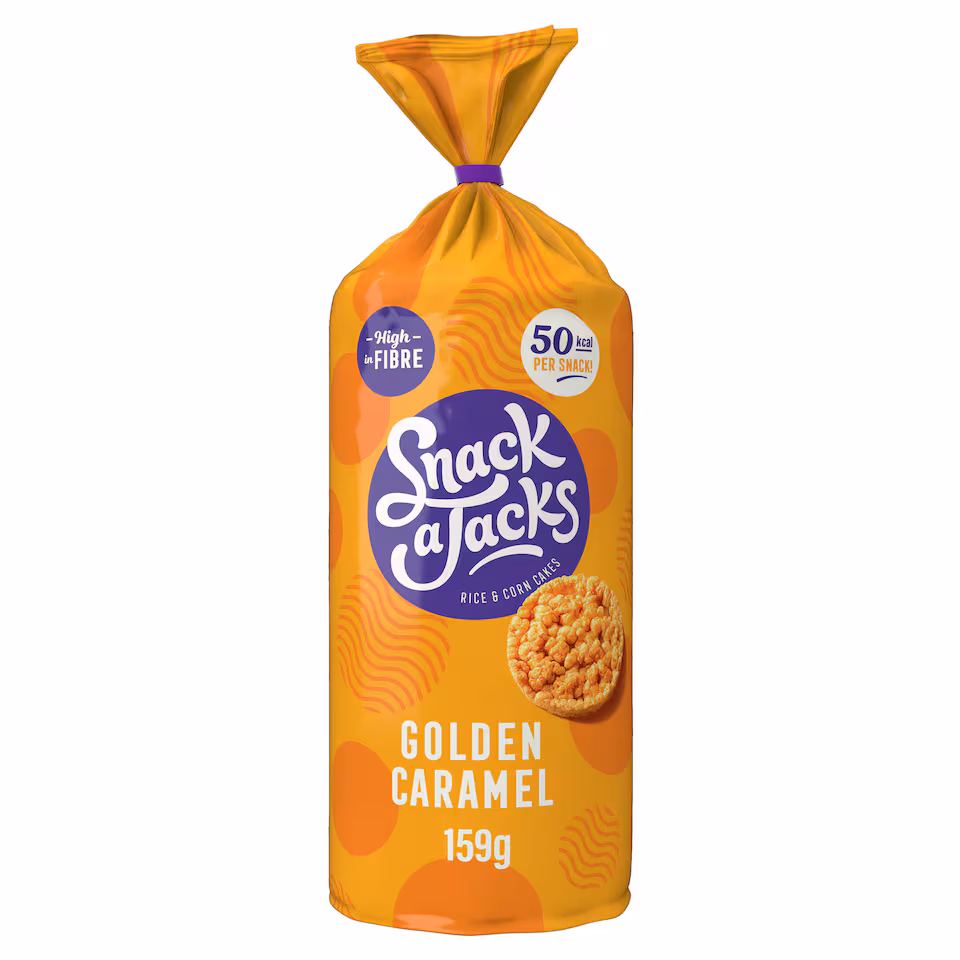 Snack a Jacks Caramel Jumbo Rice Cakes 159g