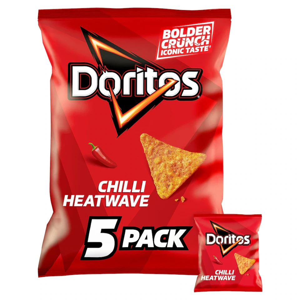 Doritos Chilli Heatwave Tortilla Chips Multipack Crisps 5x30g