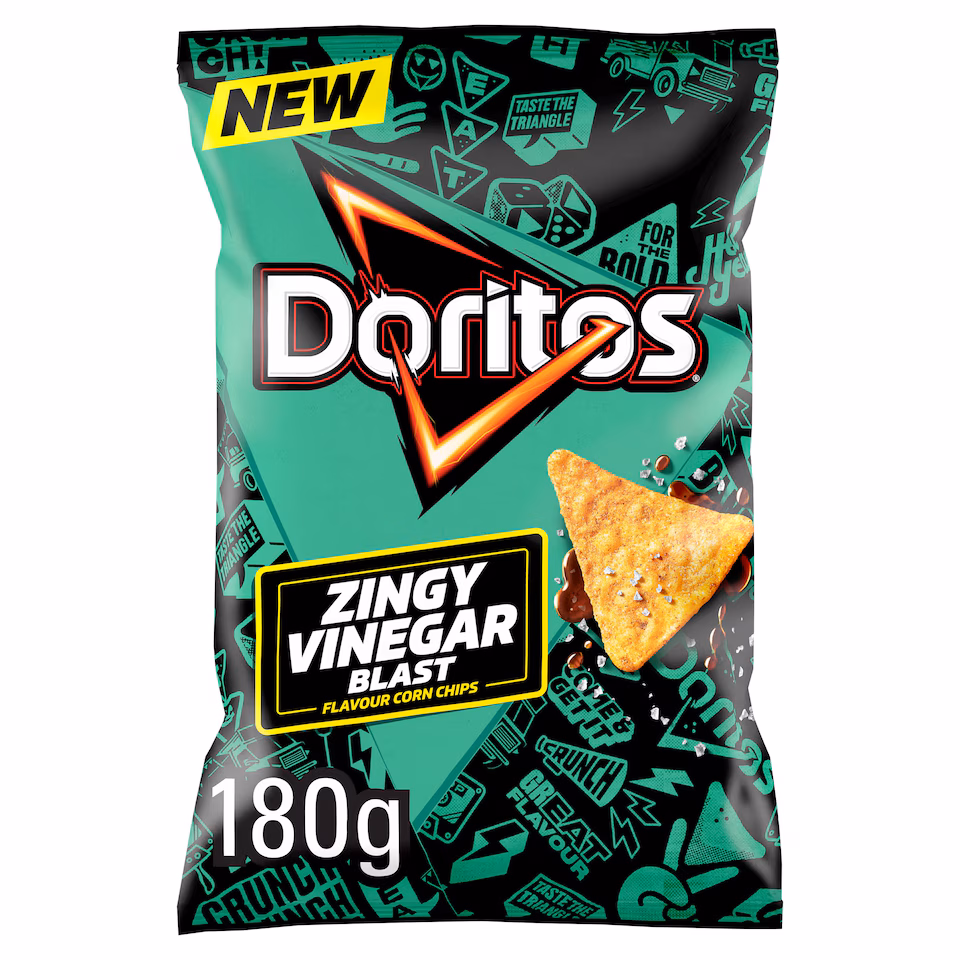 Doritos Zingy Vinegar Blast Sharing Crisps 180g