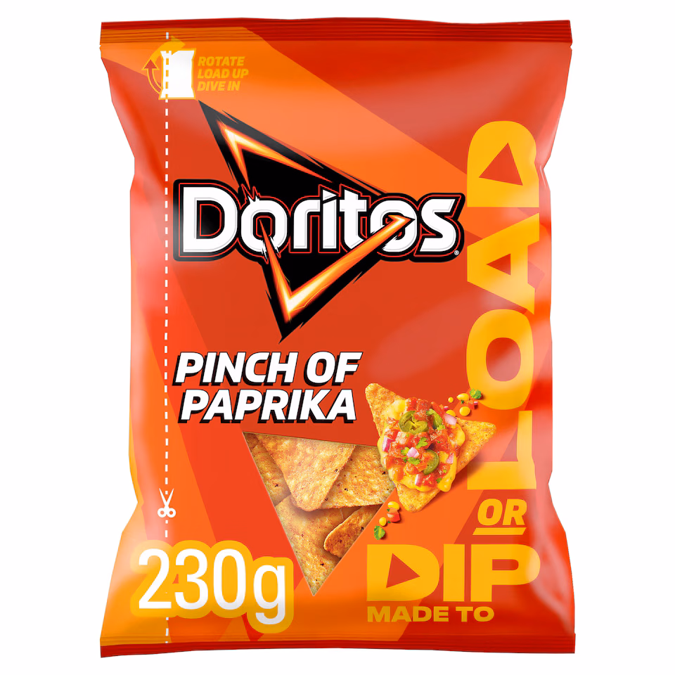 Doritos Dip or Load Pinch of Paprika Sharing Crisps 230g