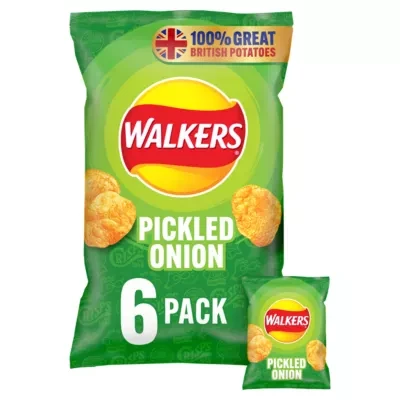Walkers Crisps Picked Onion, 6x25g