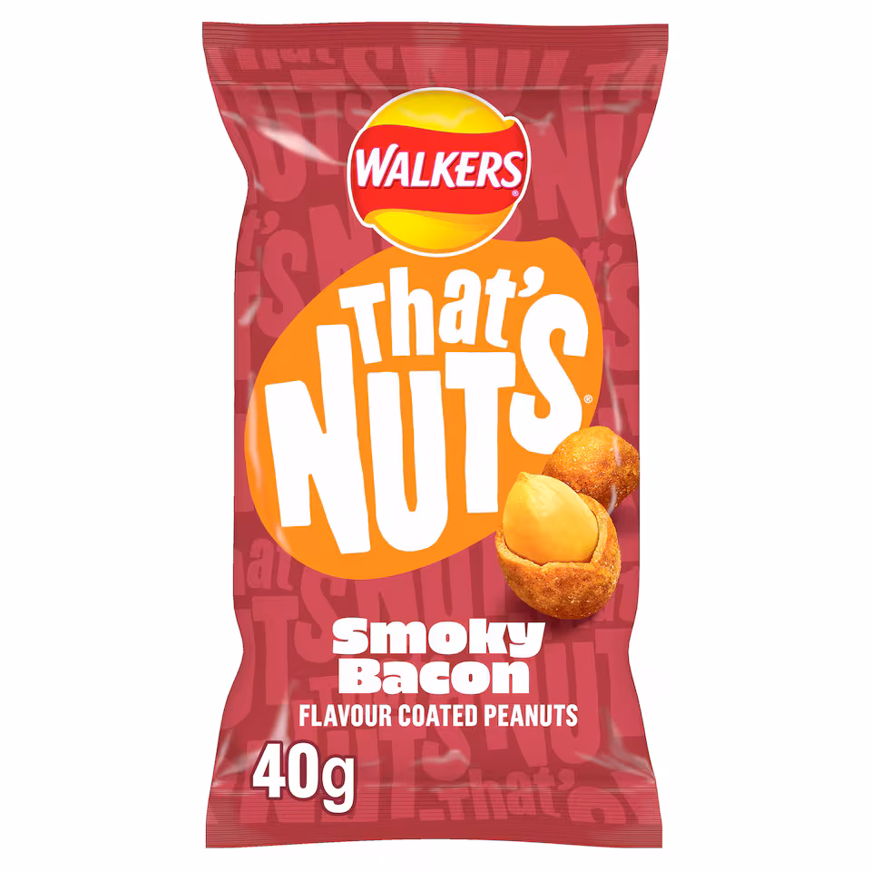 Walkers Thats Nuts Smoky Bacon 40g Clipstrip