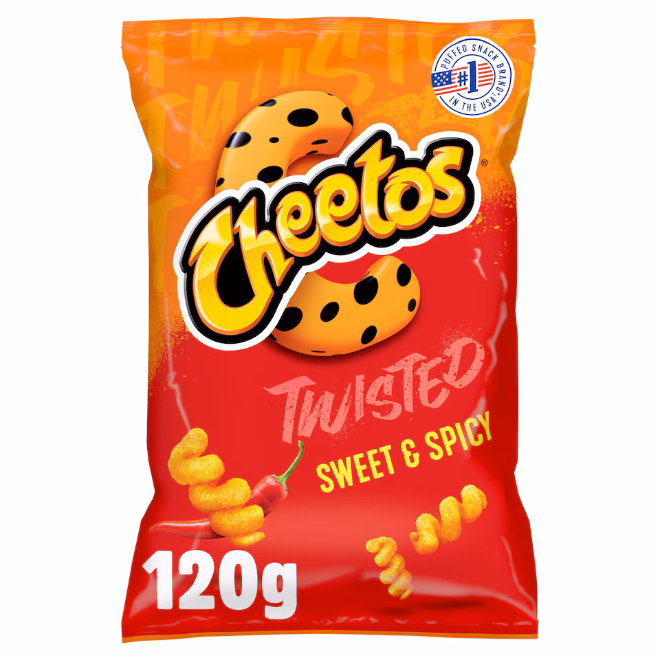 Cheetos Twisted Sweet & Spicy Sharing Bag Crisps 120g
