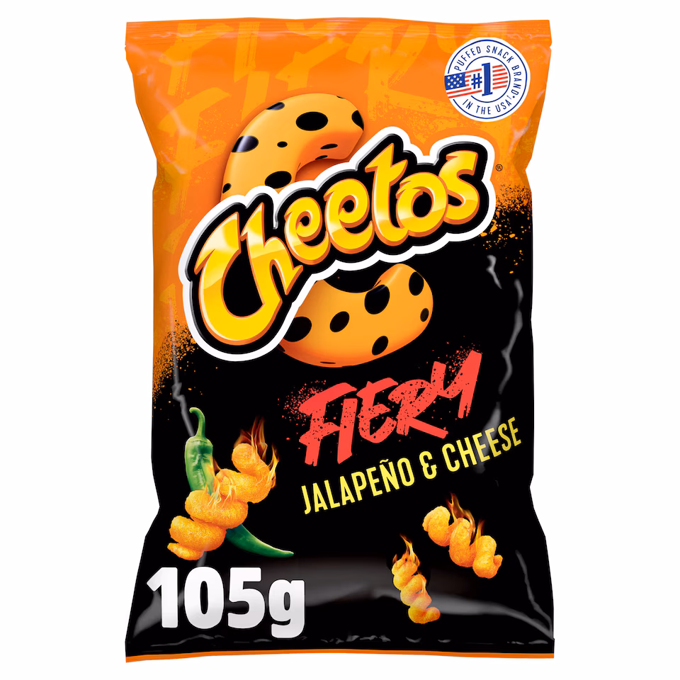 Cheetos Twisted Fiery Jalapeno & Cheese Sharing Bag Crisps 105g