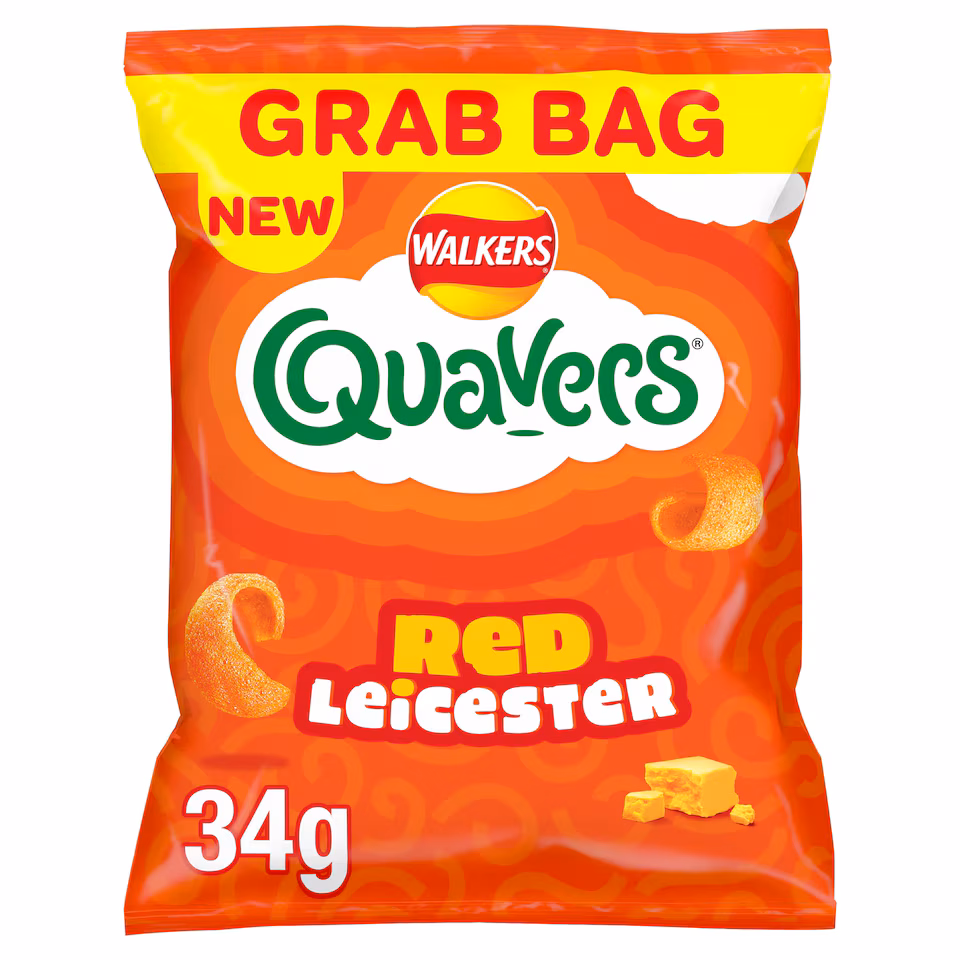 Quavers Red Leicester Grab Bag Crisps 34g