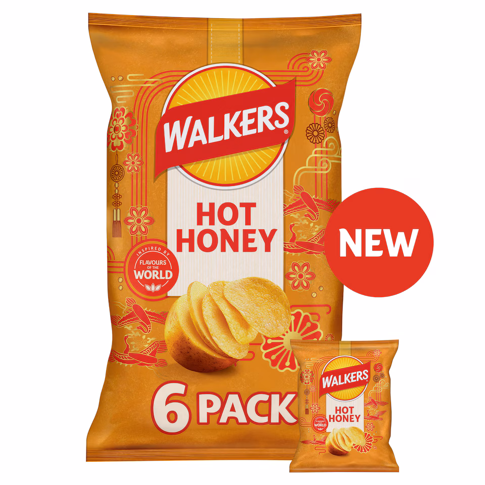 Walkers Hot Honey Crisps 6 x 25g