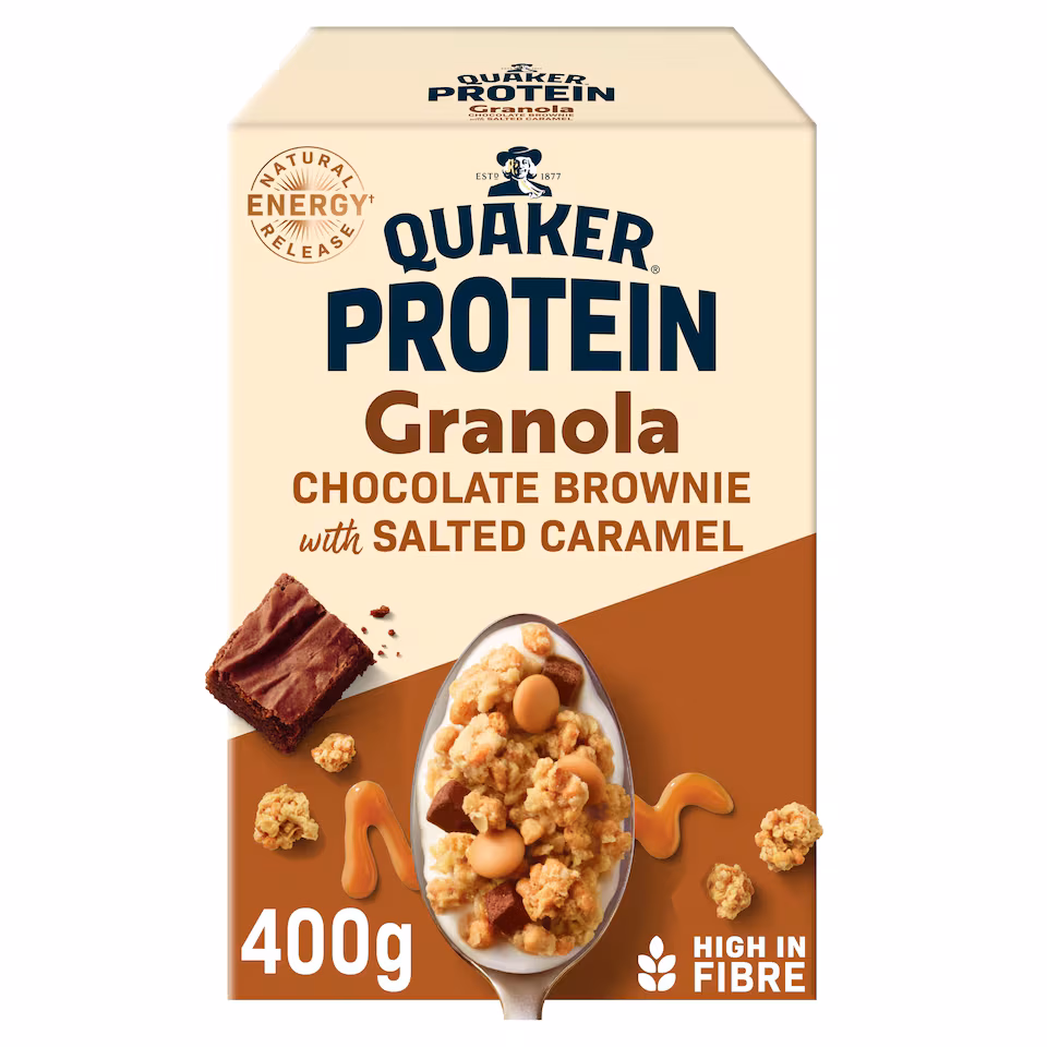 Quaker Protein Oat Granola Salted Caramel 400G