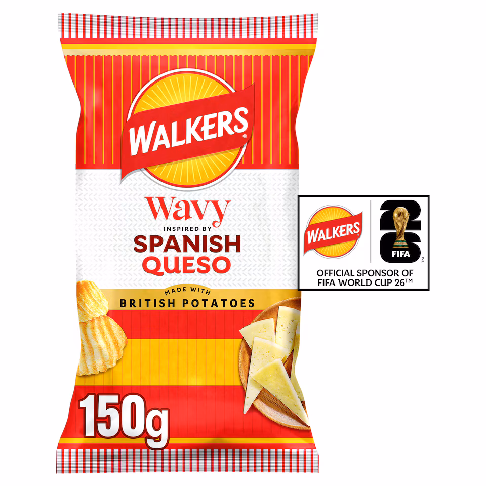 Walkers Wavy Spanish Queso Crisps 150g