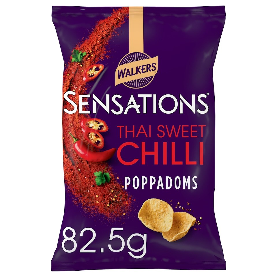 Walkers Sensations Thai Sweet Chilli Poppadoms 82.5g