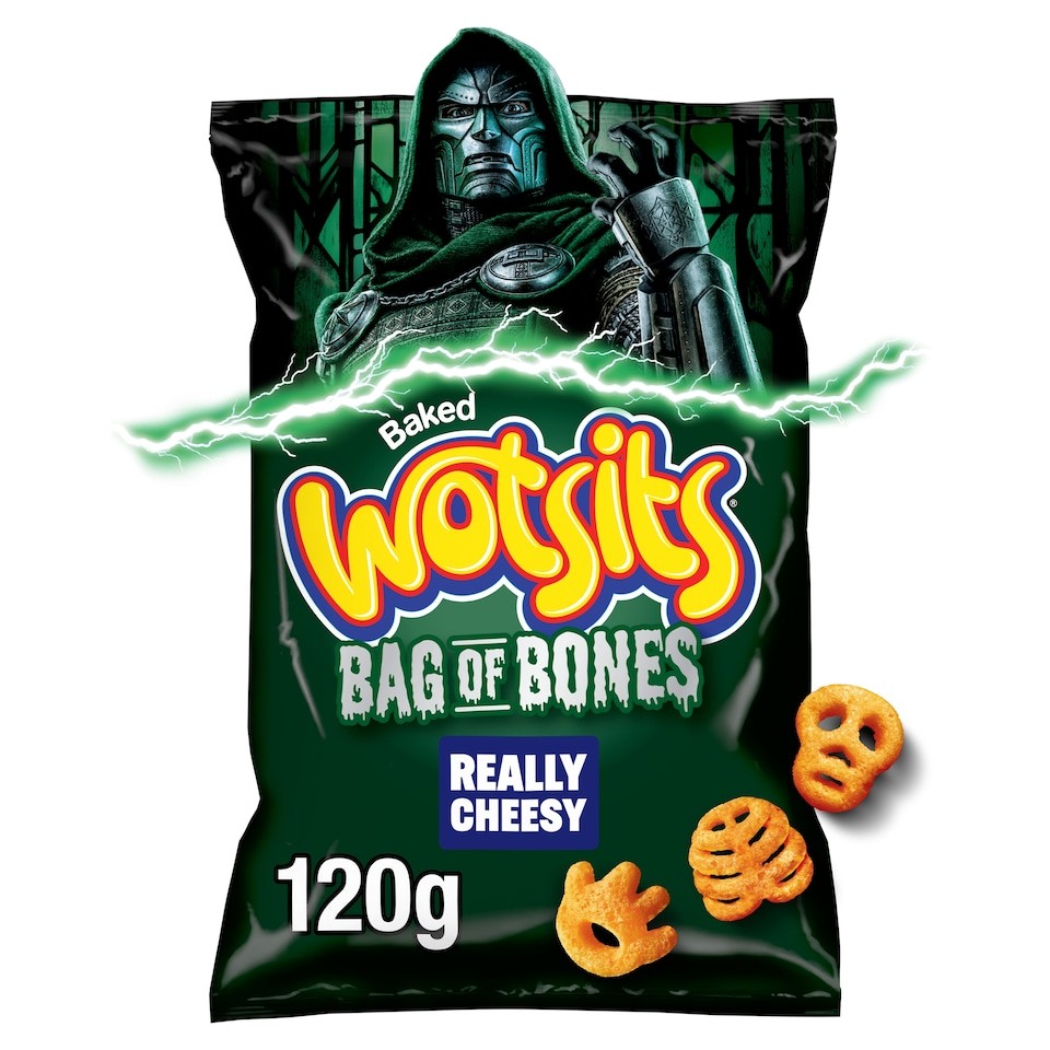 Wotsits Baked Bag of Bones Really Cheesy Sharing Snacks Crisps 120g