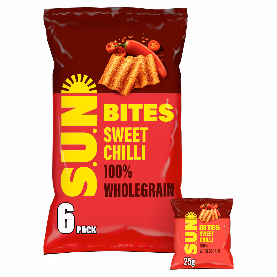 Sunbites Sun Ripened Sweet Chilli Multipack Crisps 6x25g