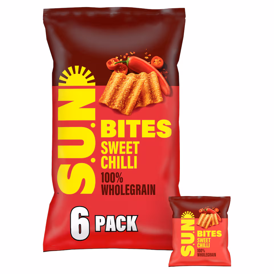 Sunbites Sun Ripened Sweet Chilli Multipack Crisps 6x25g