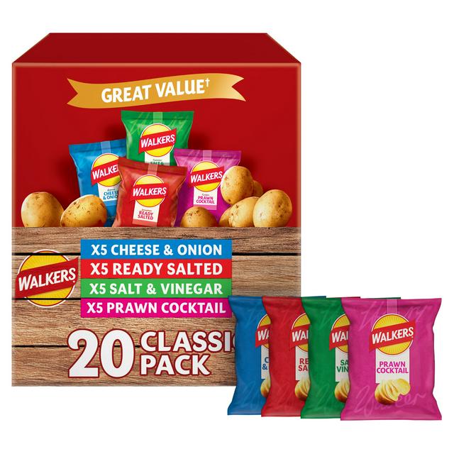 Walkers Classic Variety Multipack Crisps 20x25g