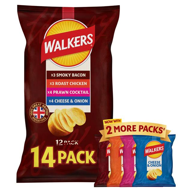 Walkers 14 x 25g Meaty Variety Multipack Crisps
