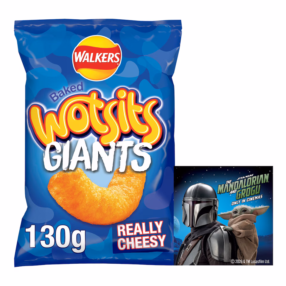 Walkers Wotsits Giants Really Cheesy Sharing Snacks Crisps 130g