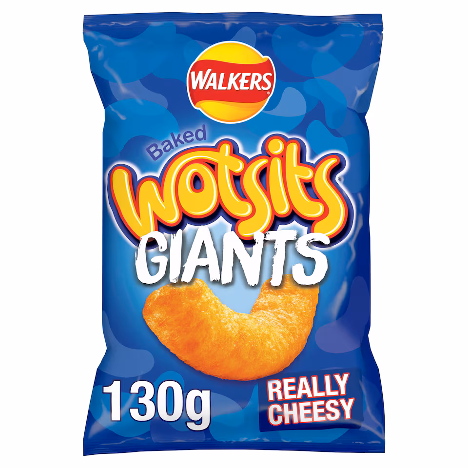 Walkers Wotsits Giants Cheese Sharing Bag Crisps 130g