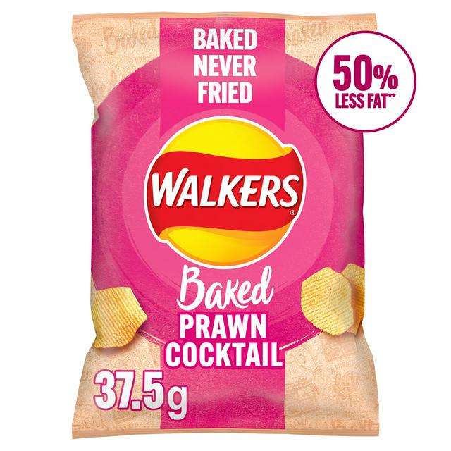 Walkers Baked Prawn Cocktail Snacks Crisps 37.5g