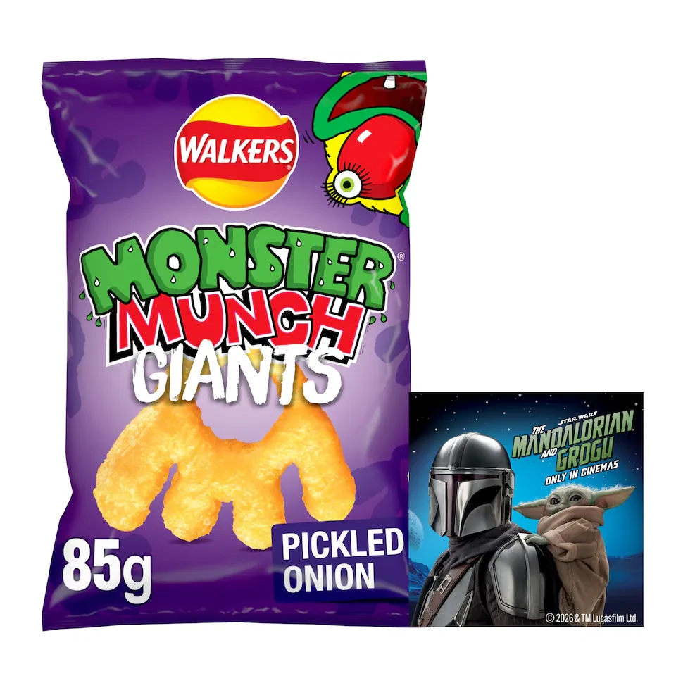 Walkers Monster Munch Giants Pickled Onion Sharing Bag Crisps 85g