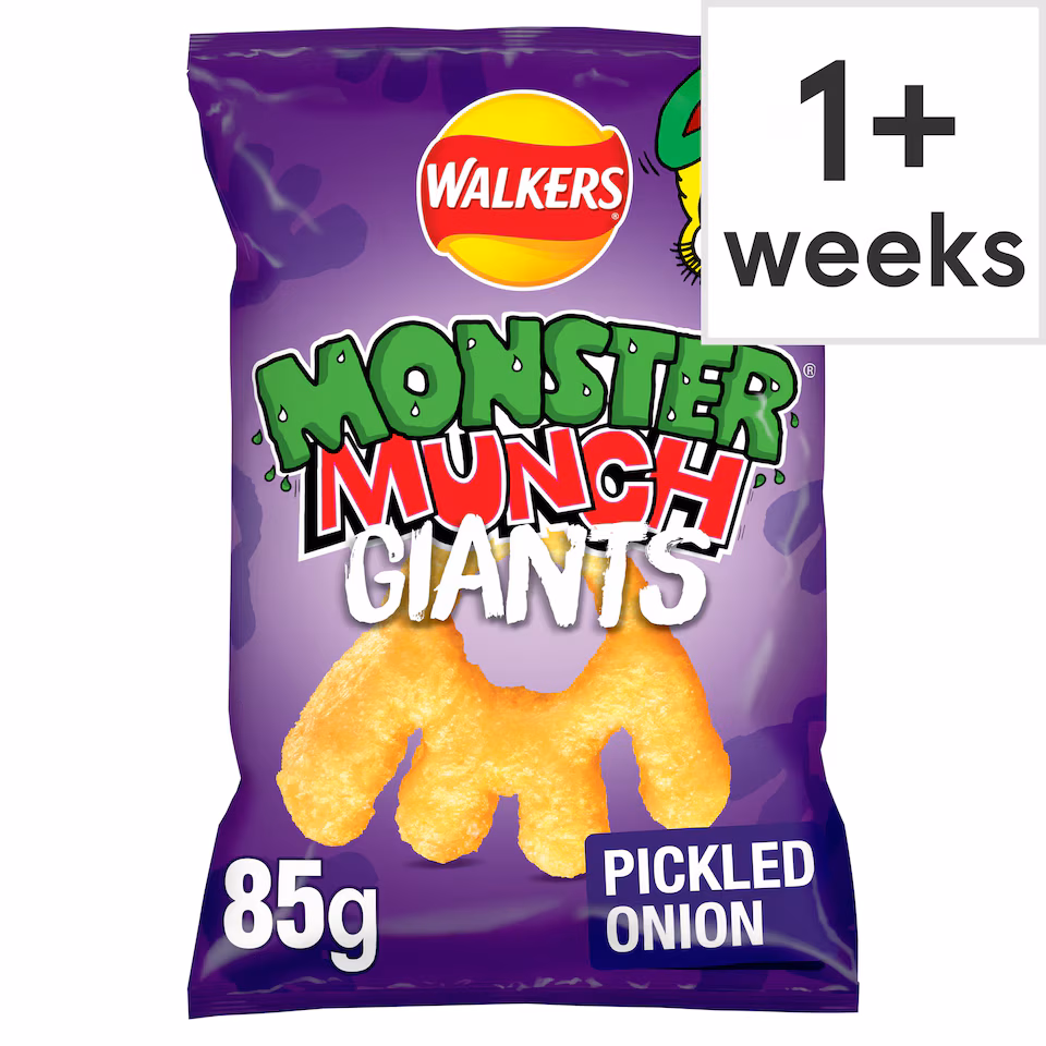 Walkers Monster Munch Giants Pickled Onion Sharing Bag Crisps 85g