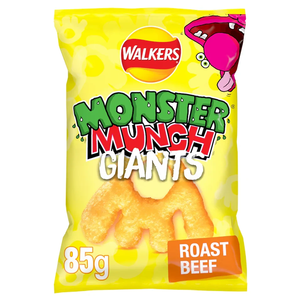 Walkers Monster Munch Giants Roast Beef Sharing Bag Crisps 85g