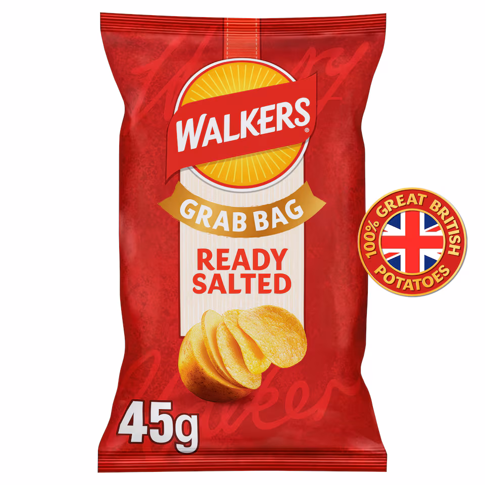 Walkers Ready Salted Grab Bag Crisps 45g