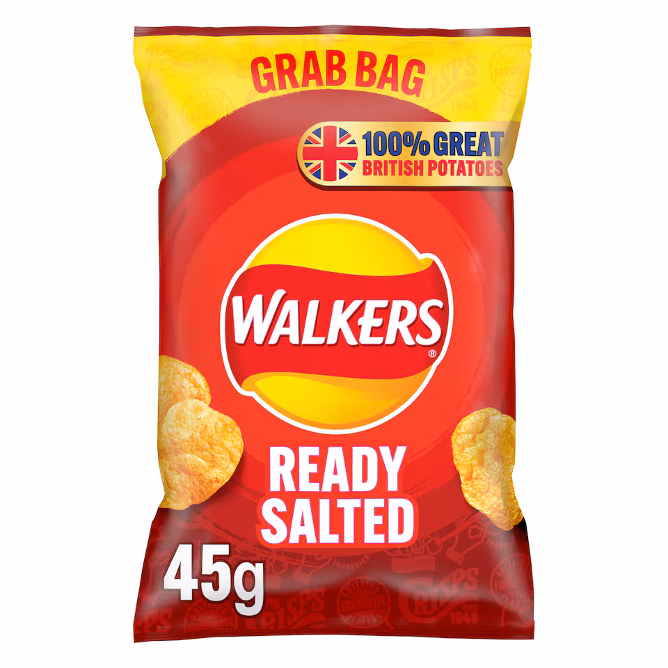 Walkers Ready Salted Grab Bag Crisps 45g