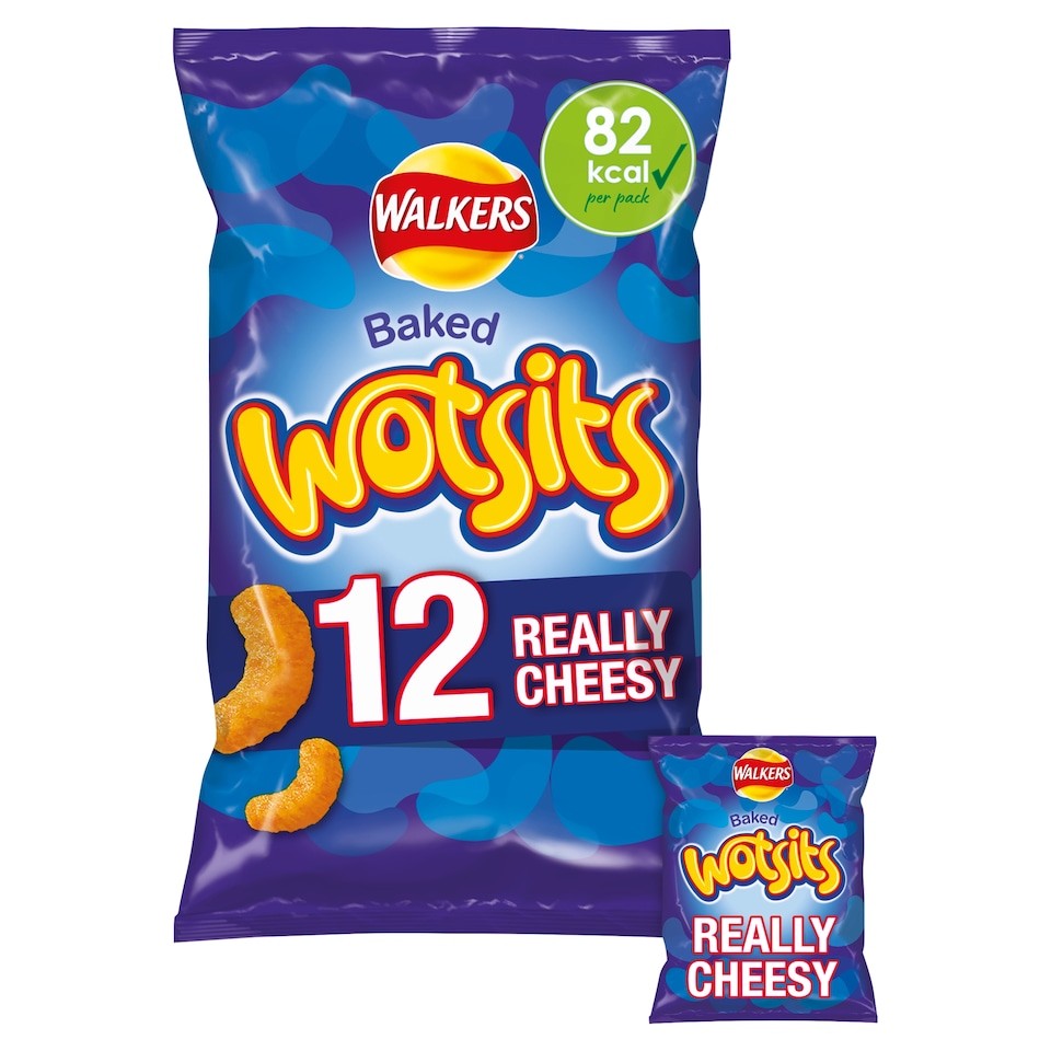 Walkers Wotsits Cheese Multipack Crisps 12x16.5g