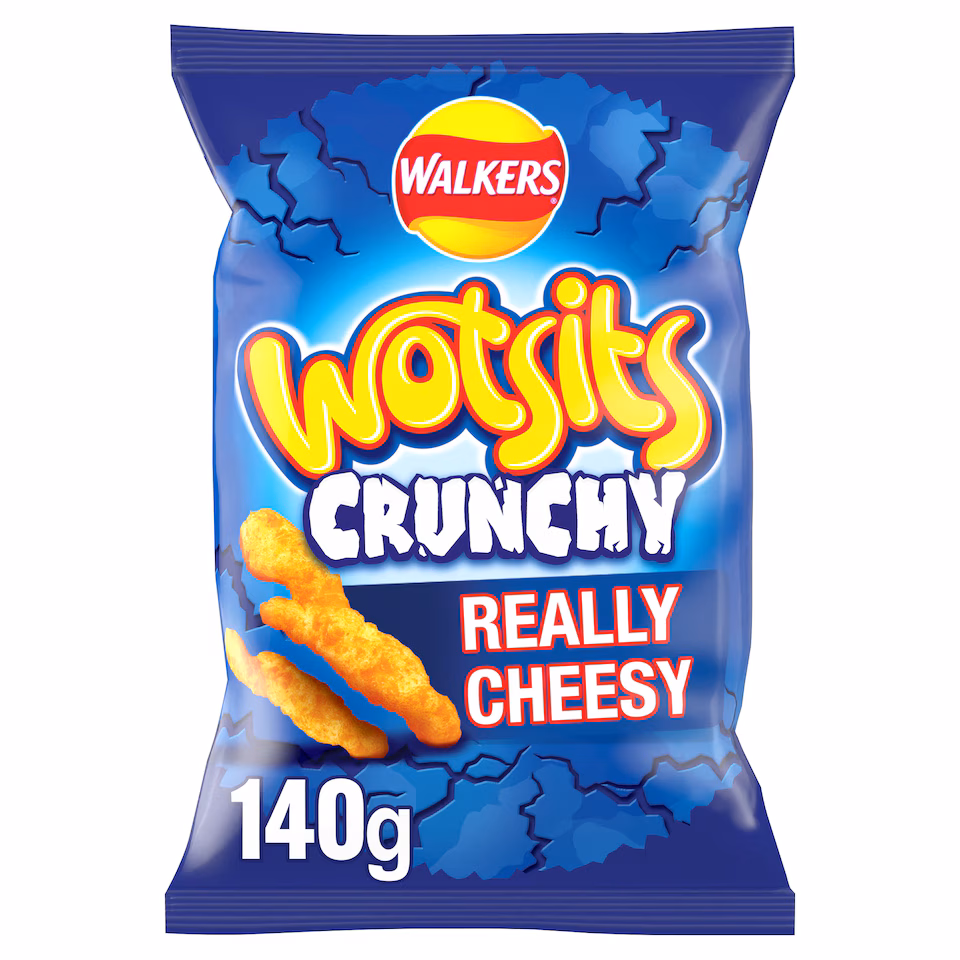Walkers Wotsits Crunchy Cheese Sharing Bag Crisps 140g