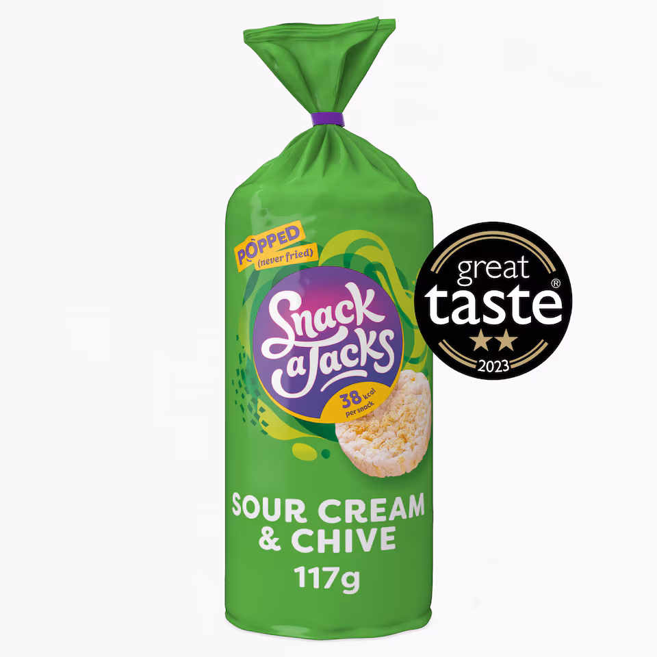 Snack a Jacks Sour Cream & Chive Jumbo Rice Cakes 117g
