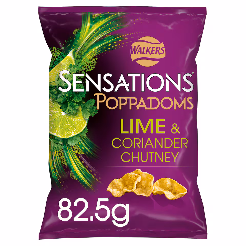 Walkers Sensations Poppadoms Lime & Coriander Sharing Bag 82.5g