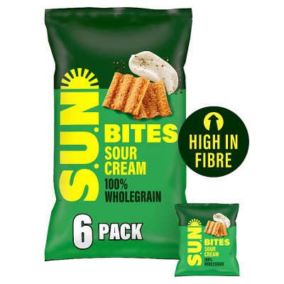 Sunbites Sour Cream & Cracked Black Pepper Multipack Snacks Crisps