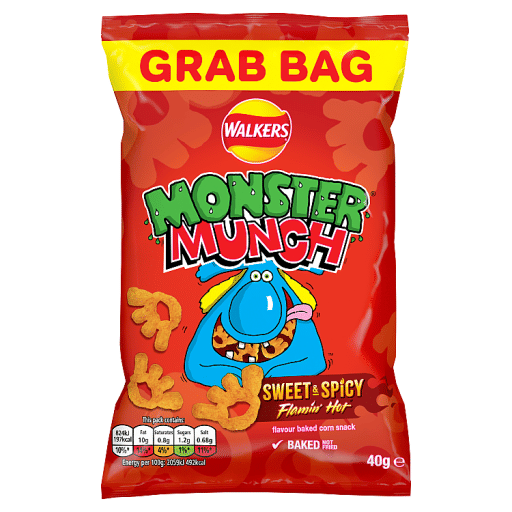 Walkers Monster Munch Sweet & Spicy Grab Bag Crisps 40g