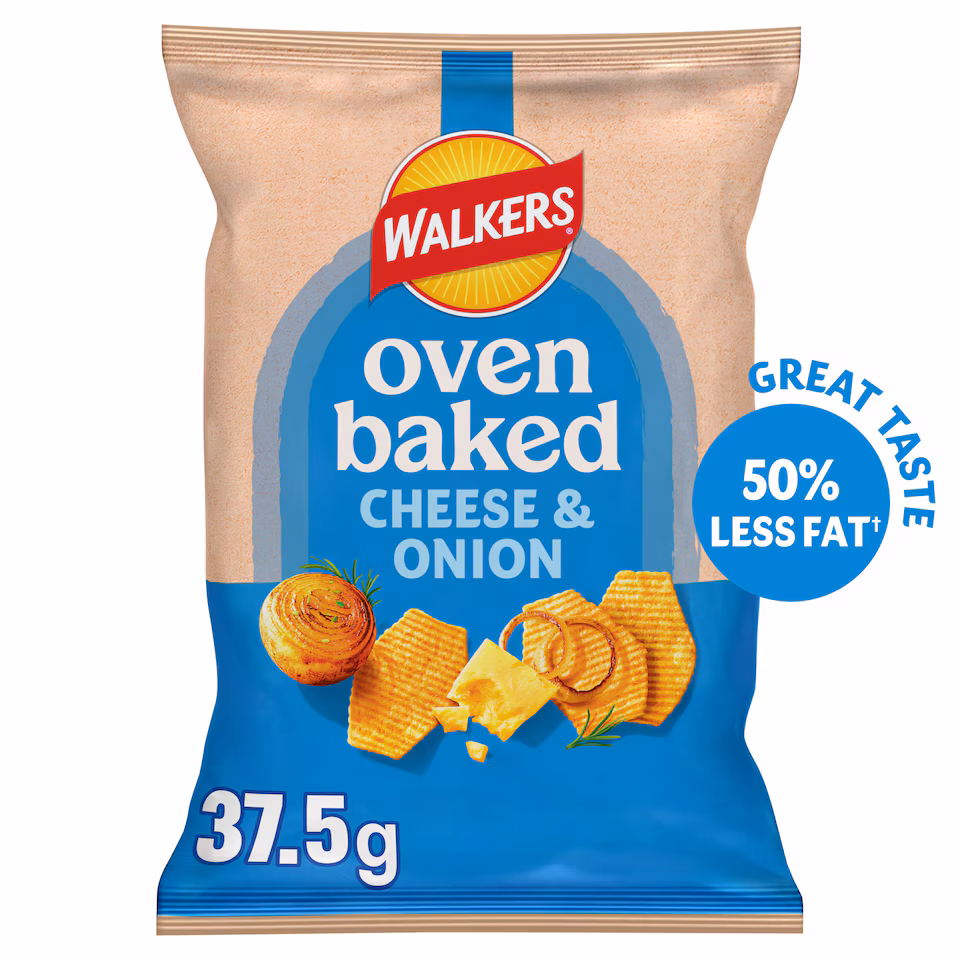 Walkers Baked Cheese & Onion Grab Bag Crisps 37.5g