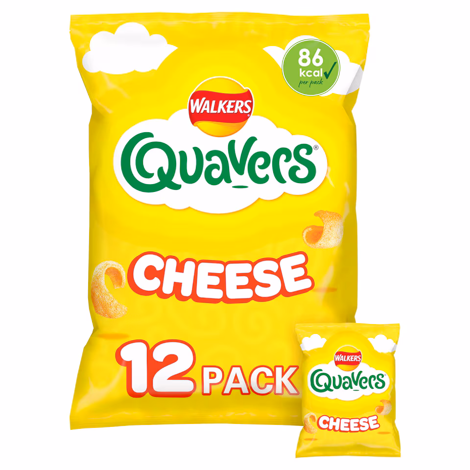 Walkers Quavers Cheese Multipack Crisps 12x16g