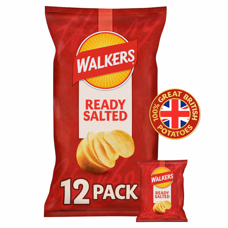 Walkers Ready Salted Multipack Crisps 12x25g