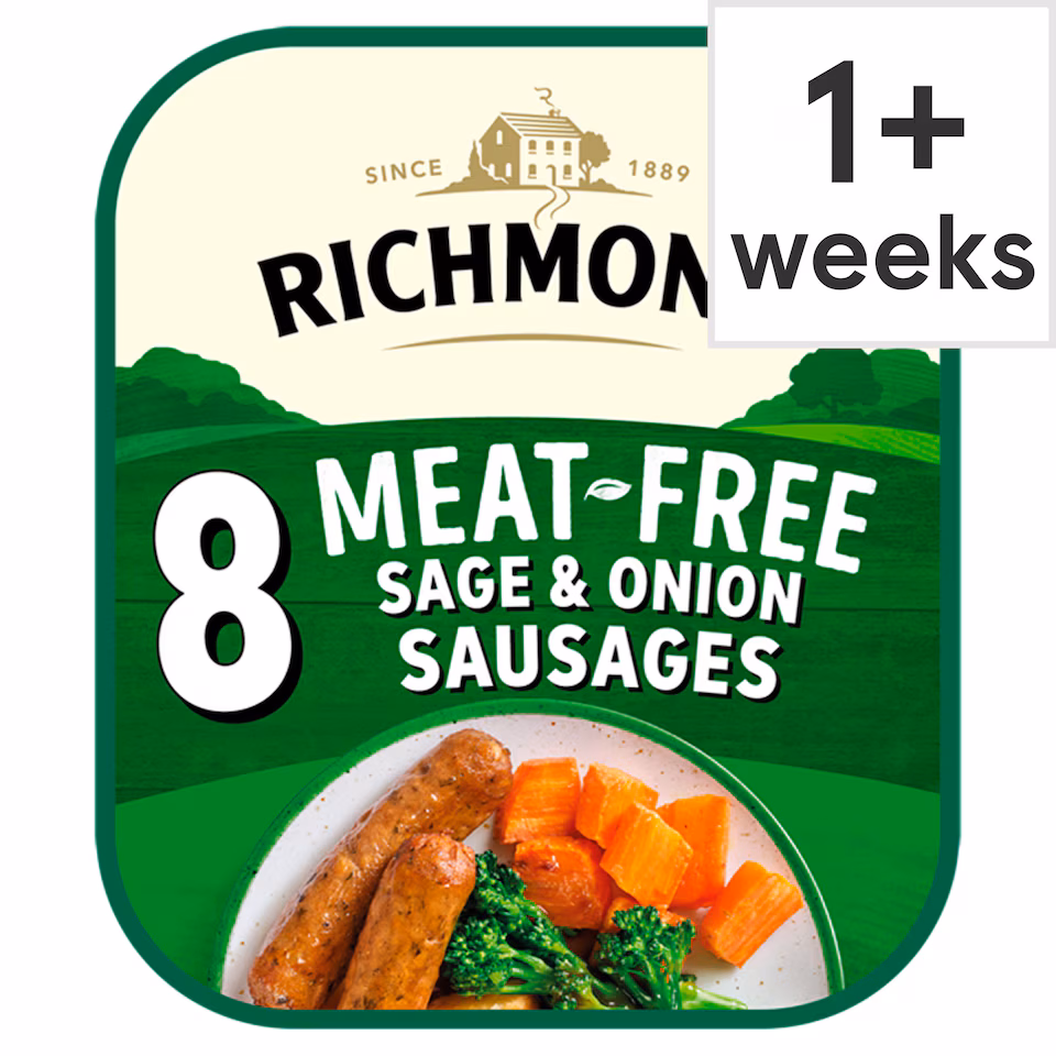 Richmond Meat-Free Sage & Onion Sausages 8 Pack 304g