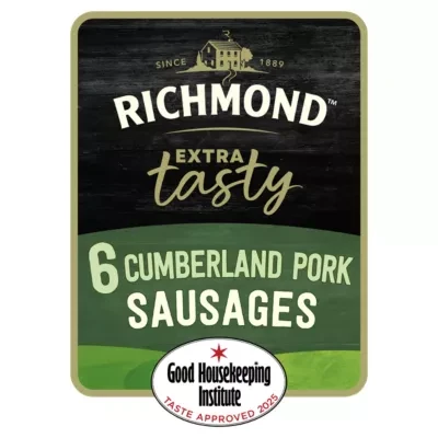 Richmond Extra Tasty 6 Cumberland Pork Sausages 400g
