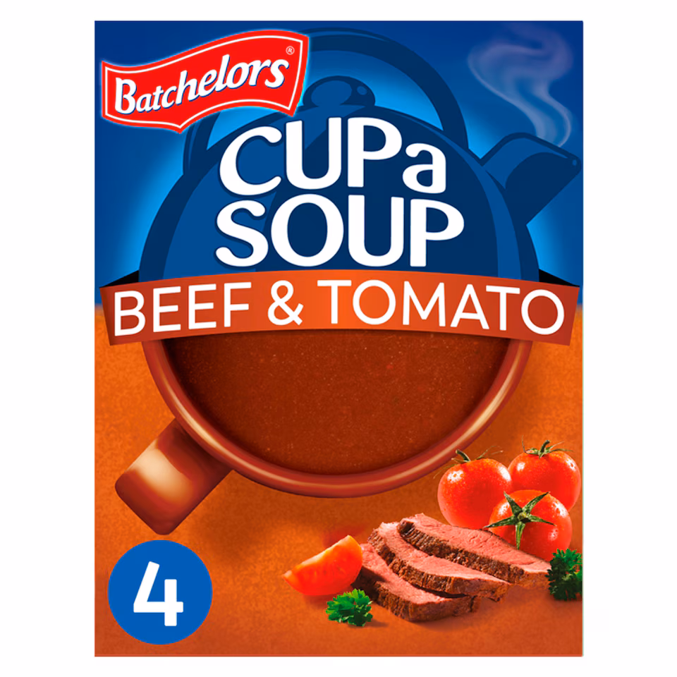 Batchelors Cup A Soup Beef & Tomato 4 Pack 88G