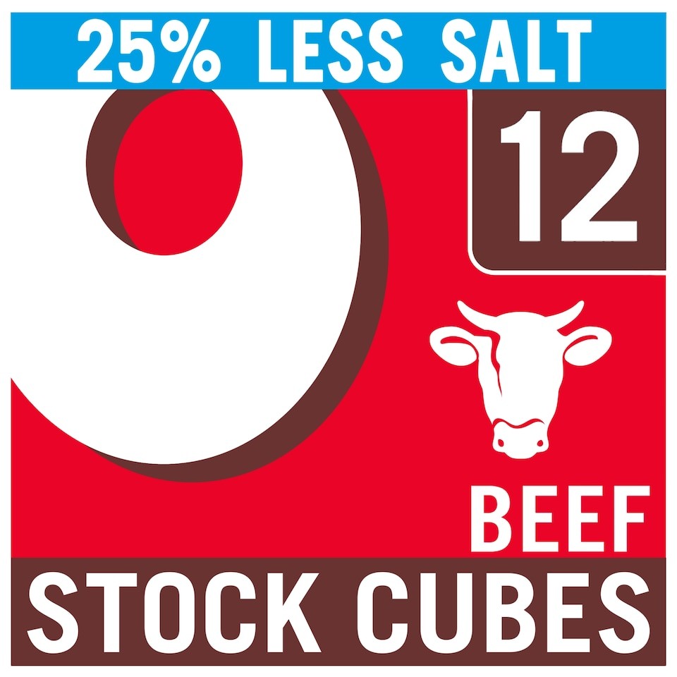 Oxo Reduced Salt Beef Stock Cubes 12 Pack 71G
